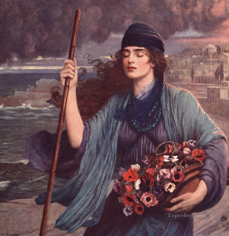 Nydia Blind Girl of Pompeii Herbert Gustave Schmalz Oil Paintings